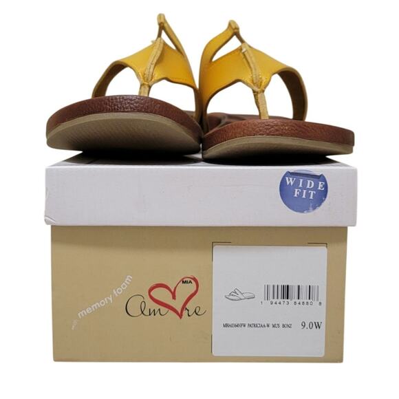 MIA Amore Women Patriciaa Cut Out Flip Flop Thong Sandals Size US 9W Yellow - Picture 4 of 4